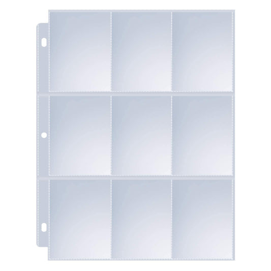 120 Pack 9 Pocket Page Protector, Sooez Trading Card Sleeves Pages Baseball Pages for 3 Ring Binder, Card Sheets for Standard Size Cards, Sport Cards, Game Cards, Business Cards