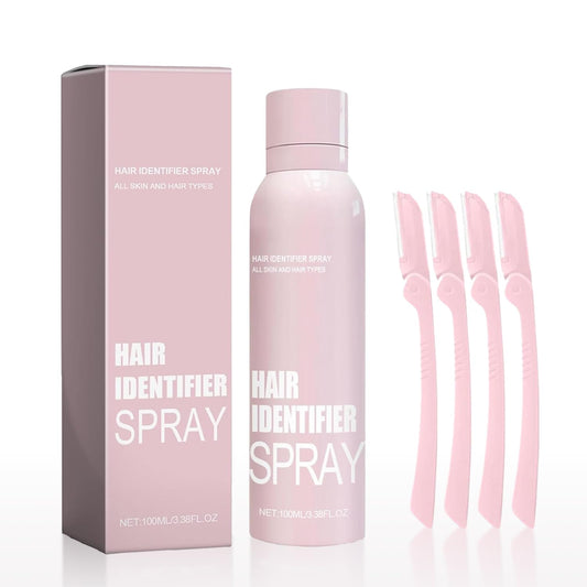 enttgo Hair Identifier Spray for Face Shaving, Body Hair Identifying Spray Plus Razor