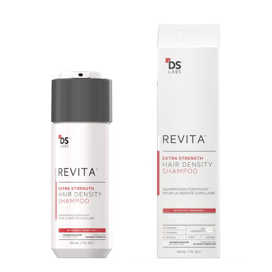 DS Labs Revita Extra Strength Shampoo - Supports Hair Density, Strengthening, Thickening, DHT Blocker, Saw Palmetto for Men & Women, Sulfate Free, 205mL
