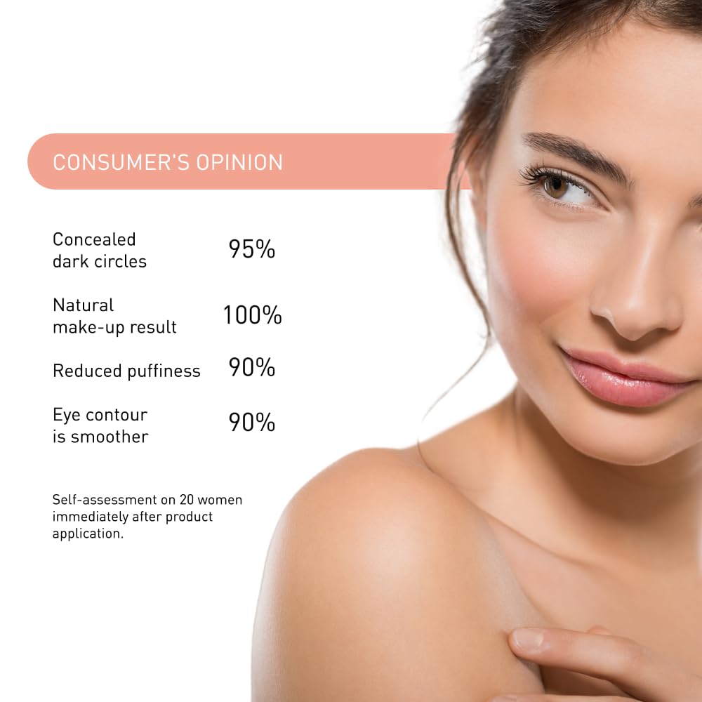 Embryolisse Concealer Correcting Skincare, Pink, Covers Dark Circles & Puffiness. Hydrating Under Eye Makeup with Age-Defying Vitamin B3 & E, 0.27 fl oz