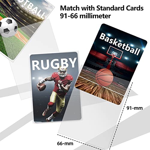 1200 Count Card Sleeves Toploaders for Trading Cards,Soft Clear Baseball Card Sleeve for Standard Cards, Fit for MTG, Football Card, Sports Cards,Game Cards