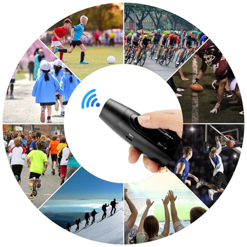 Electronic Whistle Rechargeable for Referees Coaches Teachers Electric Whistle Handheld Whistles with USB Charging for Outdoor Sports Games Emergency Whistle with Lanyard 4 Tones High Volume, Blue