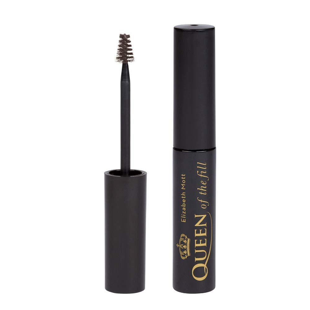 Elizabeth Mott Queen of the Fill Eyebrow Gel – Tinted Brow Filler, Volumizer & Setter – Defines, Shapes & Covers Gray Hairs – Water-Resistant, Long-Lasting – Cruelty-Free – Light Medium Brown 4g