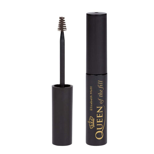 Elizabeth Mott Queen of the Fill Eyebrow Gel – Tinted Brow Filler, Volumizer & Setter – Defines, Shapes & Covers Gray Hairs – Water-Resistant, Long-Lasting – Cruelty-Free – Light Medium Brown 4g