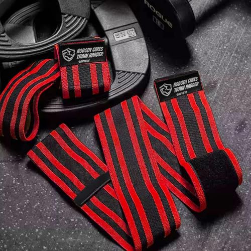 Elbow Wraps for Weightlifting (1 Pair), 47" Elastic Elbow Support & Compression Powerlifting, Fitness, Cross Training & Gym Workout - Elbow Straps for Weight Lifting