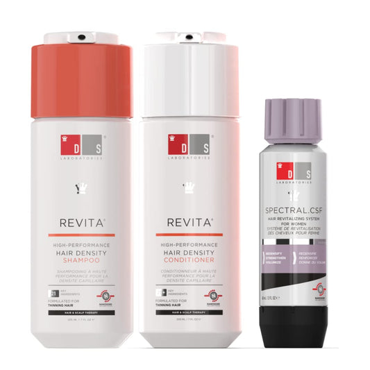 DS Laboratories Revita Shampoo and Conditioner Set & Spectral.CSF Hair Serum - Hair Thickening Shampoo & Conditioner, Hair Regrowth Treatment for Women, Biotin Hair Growth Serum, Hair Loss