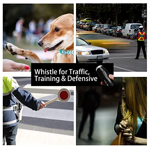 EFOBO Electronic Whistle for Coaches, Handheld Lound Electric Whistle with Lanyard and Three Tone for Volleyball, Soccer Referee, P.E. Teacher, Police,Outdoor Camping, Self Defense Emergency (Black)