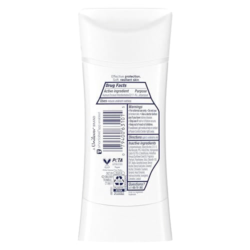 Dove Advanced Care Antiperspirant Deodorant Stick Sheer Fresh 4 Count Anti-stain antiperspirant deodorant for soft underarms 72-hour underarm odor protection and all-day sweat control 2.6 oz