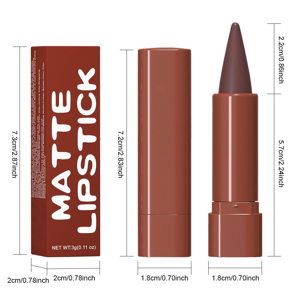 2-in-1 Gradient Lip Liner and Lipstick Lip Combo Set, Matte Lipstick Crayon Lip Liner pencil, High Pigmented Long Lasting Waterproof Smudge Proof Lip Liner (01#+03#+05#, 3 Count (Pack of 3))