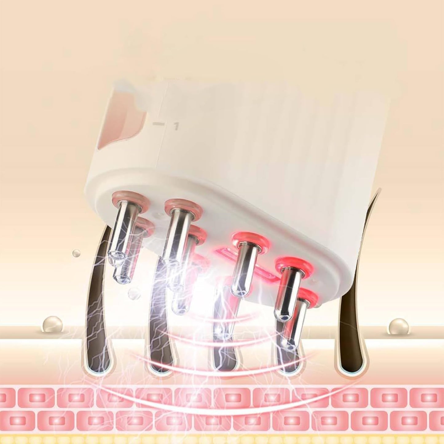 Electric Hair Oil Applicator for Hair Growth,crown naturale follicle activator 3.0 scalp machine, follicle activator 3.0 scalp machine for women,2 in 1 Oiling Applicator (2PCS)