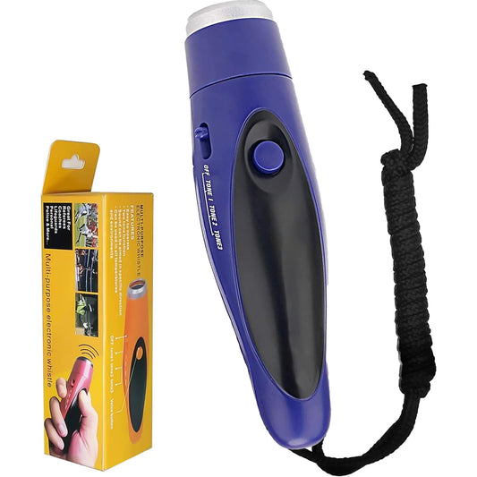 EFOBO Electronic Whistle for Coaches, Handheld Lound Electric Whistle with Lanyard and Three Tone for Volleyball, Soccer Referee, P.E. Teacher, Police,Outdoor Camping, Self Defense Emergency (Blue)