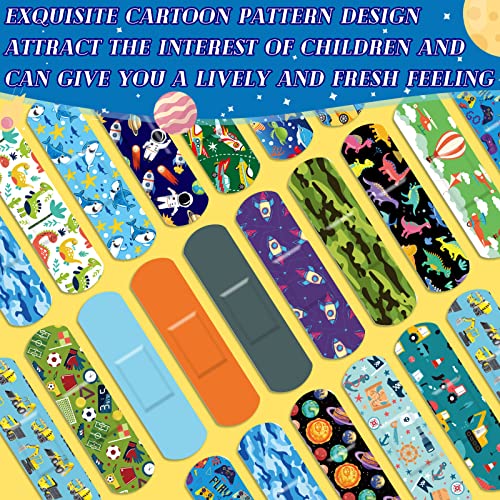 120 Pcs 20 Styles Kids Bandages Bulk Cute Cartoon Flexible Bandages Waterproof Breathable Bandages Strip Protect Cuts and Scrapes for Girls Boys Children Toddlers (Stylish Style)