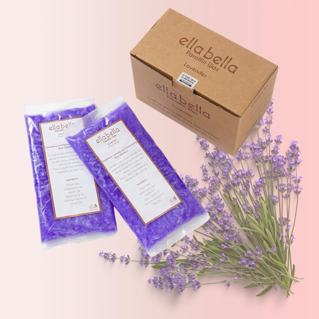 ELLA BELLA® Paraffin Wax Refill Lavender • Therapeutic Hand & Foot Wax for Paraffin Bath • Deep Moisturizing & Soothing Relief • Compatible with our Wax Machine