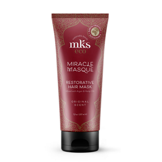 Earthly Body MKS eco Miracle Masque, Original Scent - 7 oz - Restorative Hair Mask - Revitalizes Dry, Damaged & Distressed Hair - With Moroccan Argan Oil, Hemp Seed Oil - Vegan & Cruelty Free