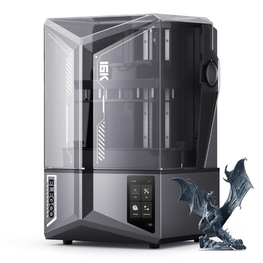 ELEGOO Saturn 4 Ultra 16K Resin 3D Printer with 10" 16K Mono LCD and Flip-up Lid, Smart Tank Heating at 30 ｰC, 150mm/h High Speed Printing, Large Printing Size of 8.33x4.66x8.66 Inches