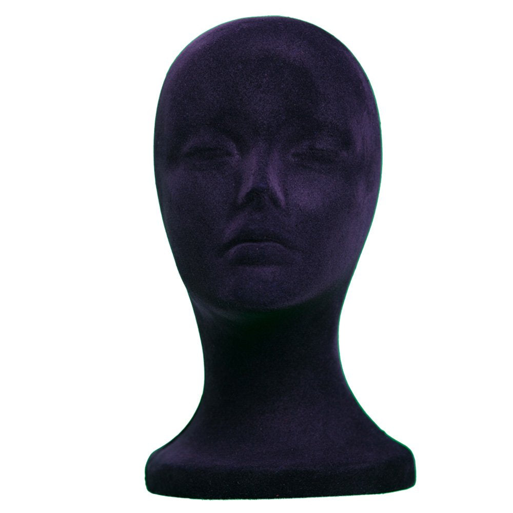 12PCs A1Pacific 11" BLACK Velvet like STYROFOAM FOAM MANNEQUIN MANIKIN head wig display hat glasses