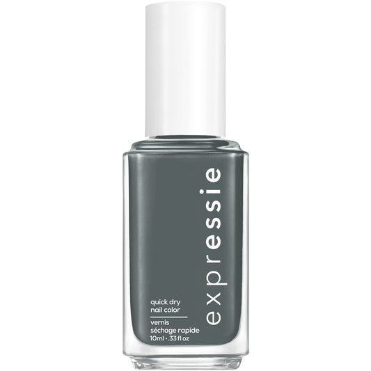 essie Expressie Nail Polish, Quick-Dry Muted Gray Nail Polish, Vegan, Cut To The Chase, 0.33 fl oz