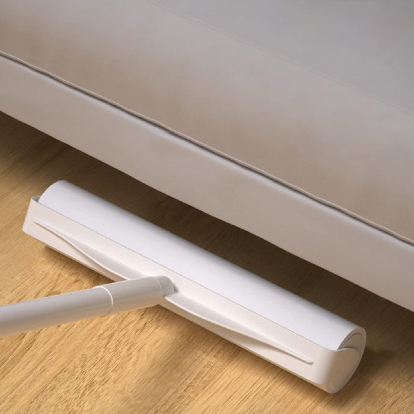 124cm Long Lint Roller for Floors, Large Clothes Sticker Roller with Cover, White Dog/Cat Hair Cleaning/Removal Extra Sticky