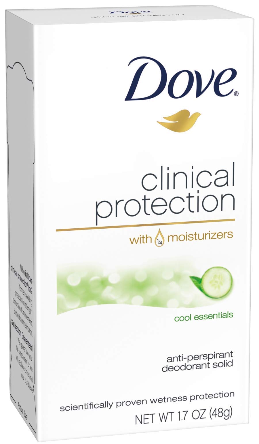Dove Clinical Protection Antiperspirant Deodorant, Cool Essentials 1.7 oz
