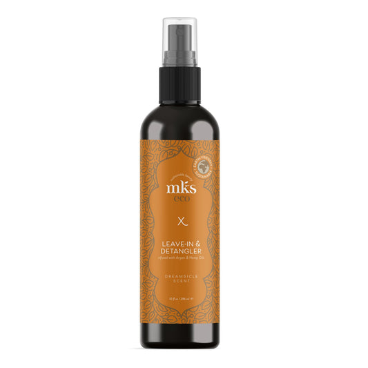 Earthly Body MKS eco X, Dreamsicle Scent - 10 fl oz - Leave-In Treatment & Detangler - Moroccan Argan Oil, Hemp Seed Oil - Vegan & Cruelty Free