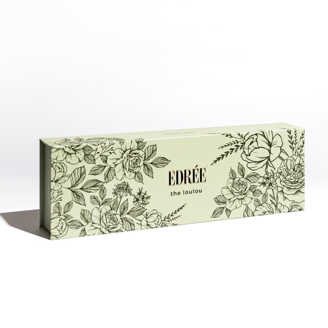 Edrée The Loulou 2-in-1 Airflow Hair Straightener & Curler | 1" Titanium Plates | 330°F to 450°F Heat Control with Cool Shot | 360 Swivel | Dual Voltage (Sage)