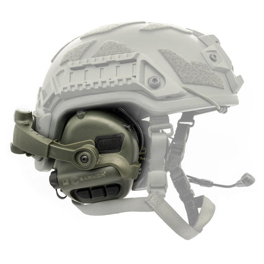 EARMOR M32X Tactical Communication Headset with ARC Rail Helmet Mount Adapters - Noise-Canceling for Shooting and Outdoor Activities