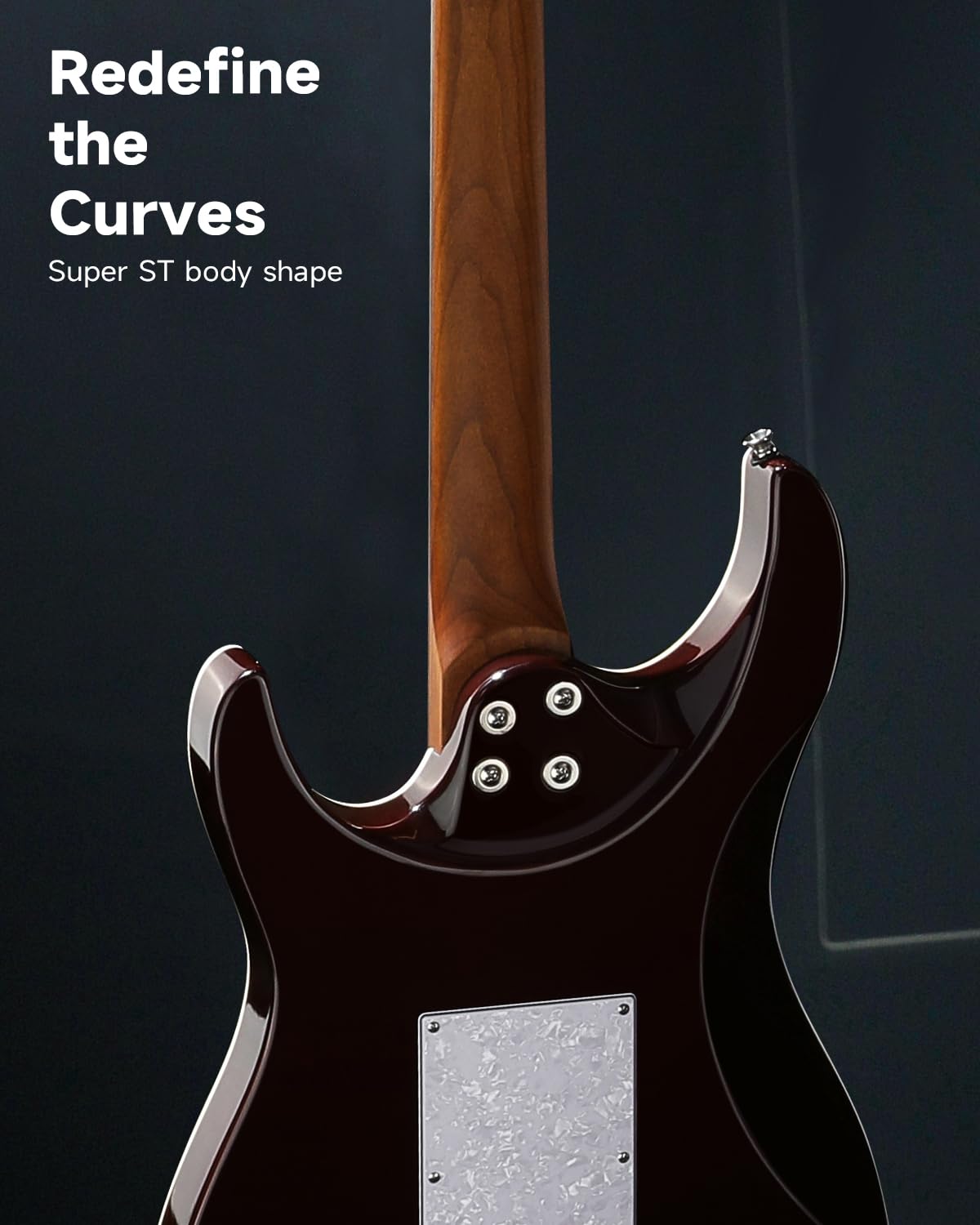 Donner 39 Inch Electric Guitar, DST-550 Color Gradient Poplar Body, Laurel Fretboard & Maple Veneer, 7 Tone Options, Tremolo Bridge, for Intermediate & Pro Players – Caribbean Shoreline Gradation