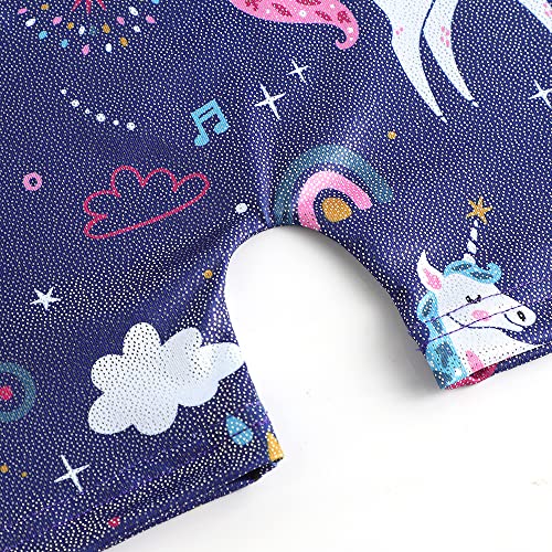 EQSJIU 5-6years Girls Gymnastics Leotards Darkblue Unicorn Cute Leotard For Girls Mermaid Rainbow Cupcake Dinosaur Sparkle 5years 6years