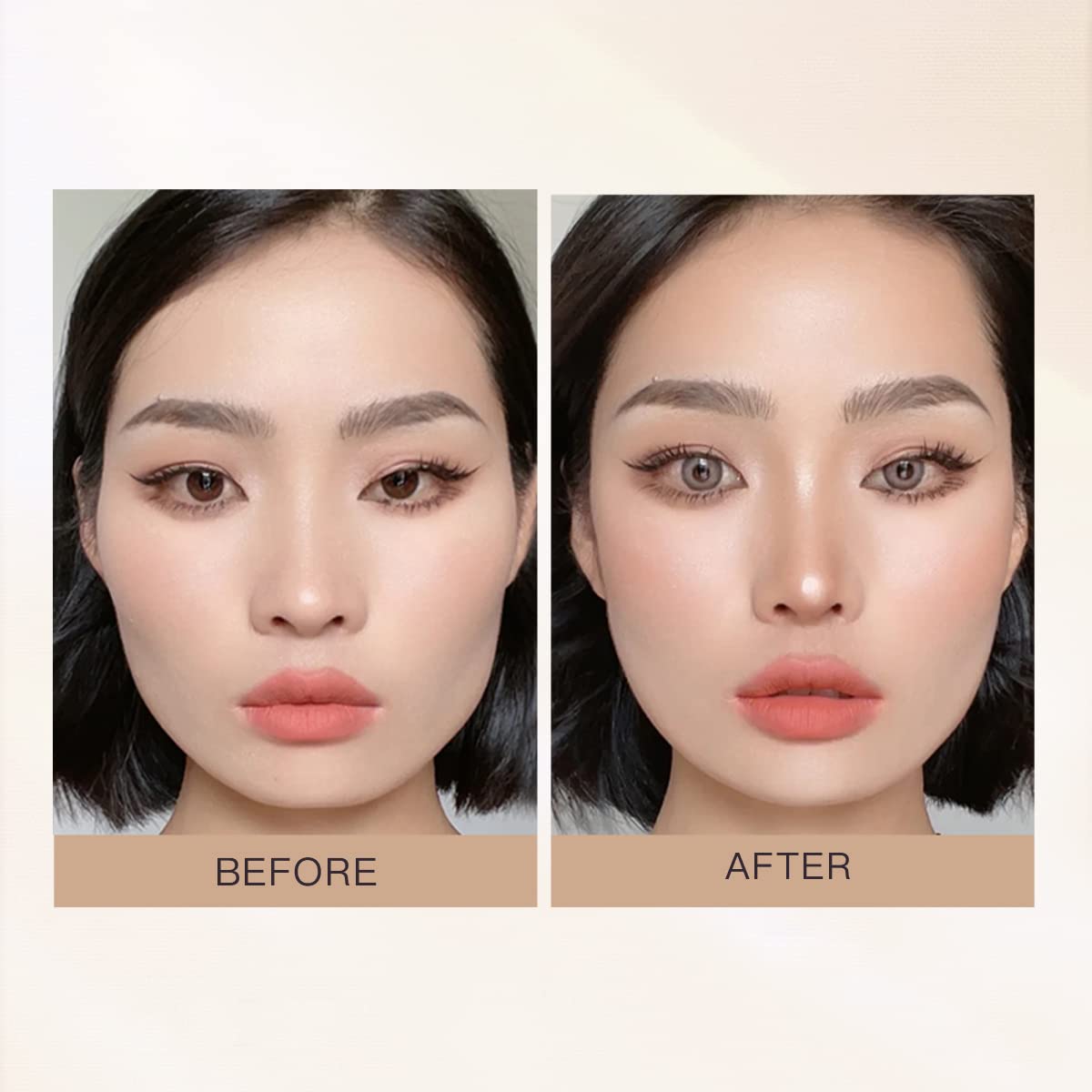 ELLESY Highlighter Makeup Palette Face Sculpting Highlighter Contouring Palette Lightweight Makeup Kit Silky Texture Contour Powder Palette with brush-C01
