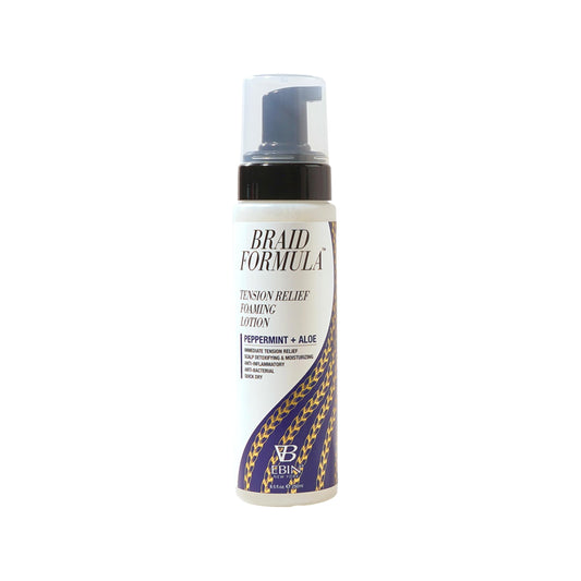 EBIN NEW YORK Braid Formula Tension Relief Foaming Lotion Peppermint & Aloe 8.5 fl. oz. 250ml Nourishing and Hydration, Style your Braids with Ease, Frizz Control