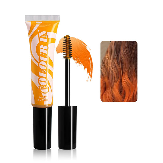 Easilydays Orange Temporary Hair Color, Washable Hair Color Chalk Instantly Hair Color Dye for Kids, Teens & Adults, One Day Pop of Color for Festivals, Sporting Events & Parties, All Hair Types, #08