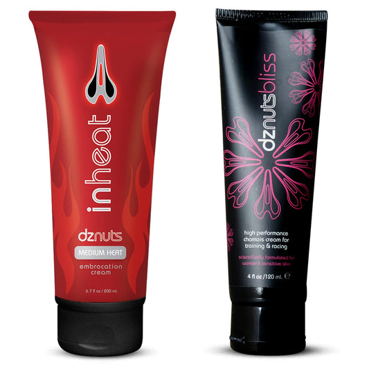 dznuts, Women’s Bliss Chamois Cream with InHeat Embrocation Cream for Cold Weather (Medium Heat)