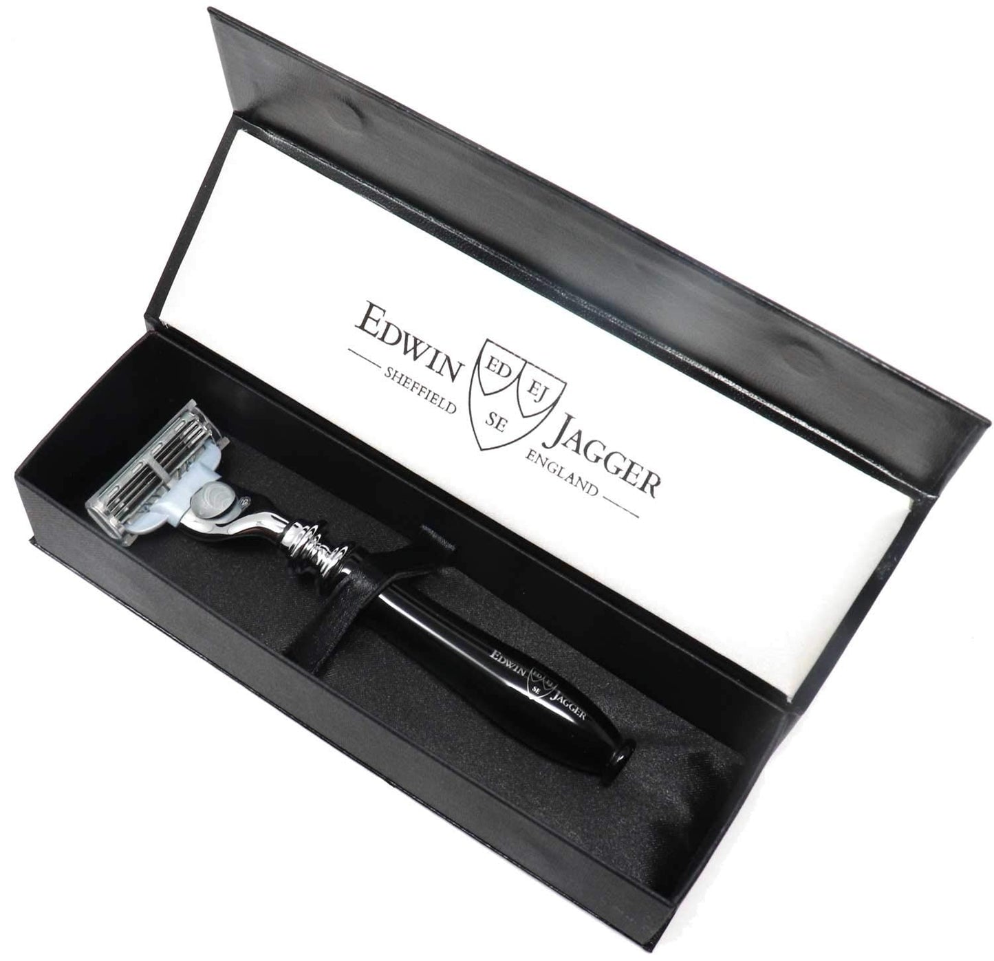 Edwin Jagger Chatsworth Compatible With Gillette Mach 3 Razor Cartridges (Imitation Ebony)