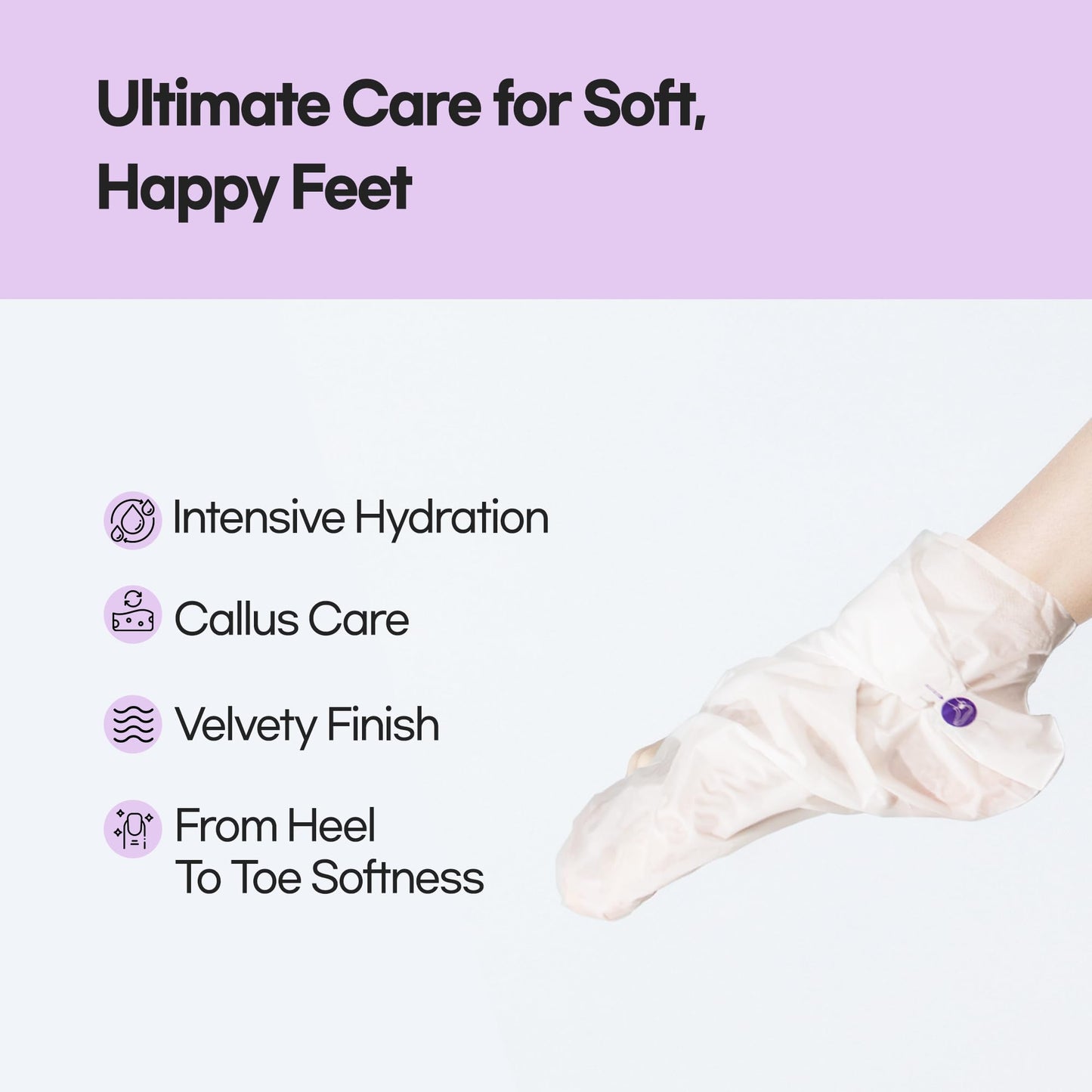 Epielle Relaxing Foot Masks - Melatonin & Lavender Extract | Deep Moisturizing | 100% Vegan & Cruelty-Free | 6 Pack Socks | Beauty Gifts, Easter Gifts, Mother's day Gifts