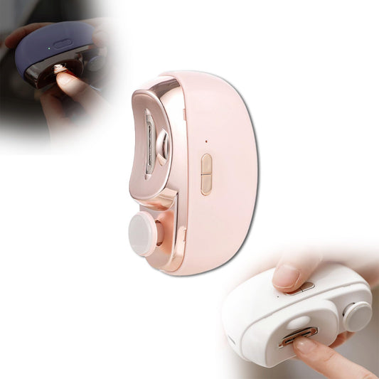Electric Nail Clippers for Seniors 2025: Advanced 3-in-1 Automatic Clipper, Trimmer & Polisher Set, Specifically Designed for Easy & Safe Nail Care for Senior Adults (Pink)