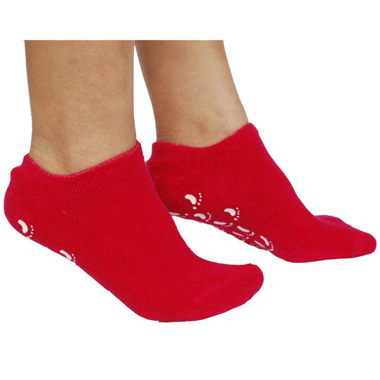 EMILYSTORES Magenta Moisturizing Gel Socks for Cracked Heel 1 Pair, Moisturizing Socks for Women Overnight, for Dry Rough Skin, Moisturize Soften Repair Cracked Skin, Full Gel Jojoba Oil Spa Sock