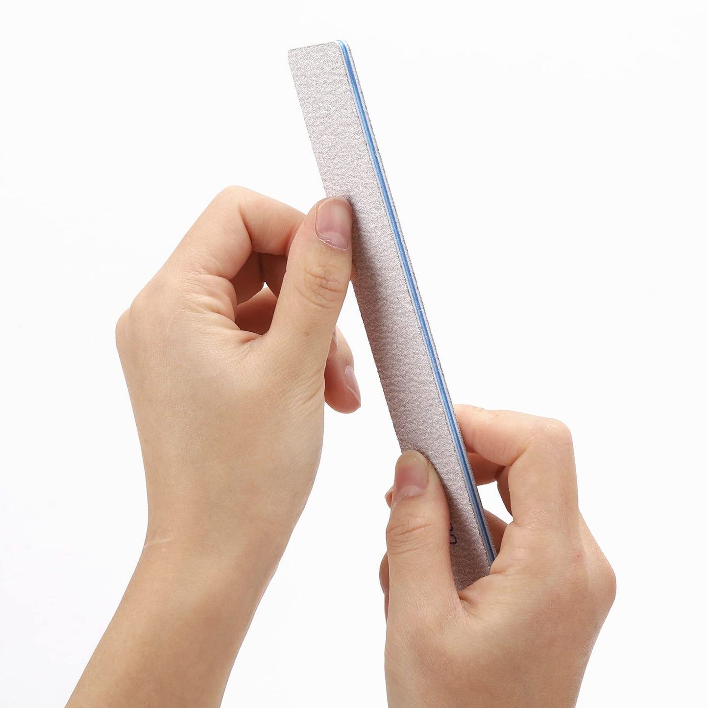 25 Pieces 120 Grit Rectangle Nail Files for Acrylic Nails and Natural Nails, Reusable Nail Buffers Double Sided Emery Boards Manicure Tools