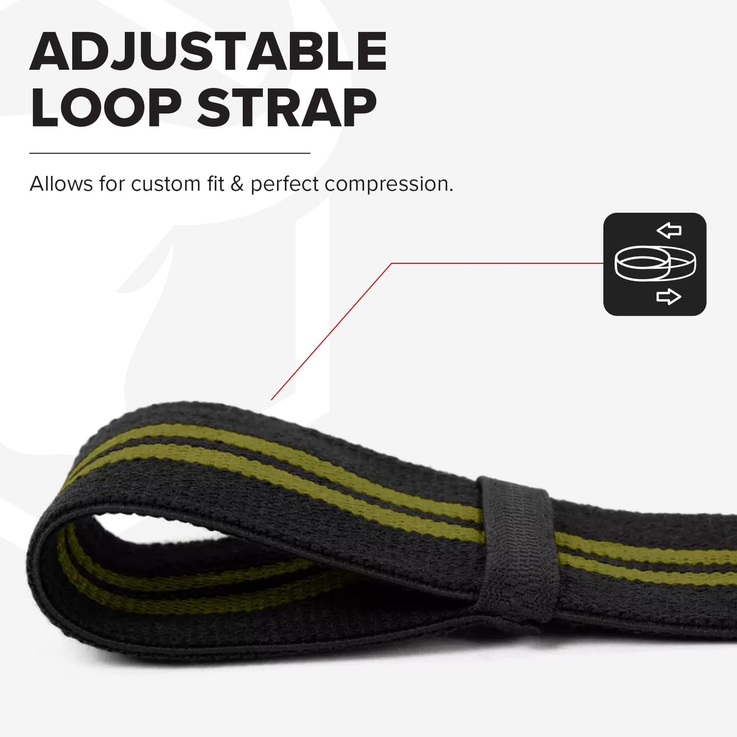 Elbow Wraps for Weightlifting (1 Pair) - 50" Elastic Elbow Braces for Weight Lifting - Elbow Support for Bench Press, Powerlifting, Fitness, & Gym Workout - Gym Elbow Straps Weightlifting (Black/Green)