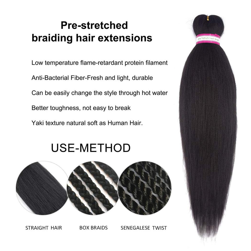 Dorsanee Dark Brown Braiding Hair for Boho Braids 20 Inch 4 Packs Pre Stretched Braiding Hair and 18 Inch 1 Pack Deep Wave Braiding Hair for Crochet Boho Braids Synthetic Hair Extensions (4#)