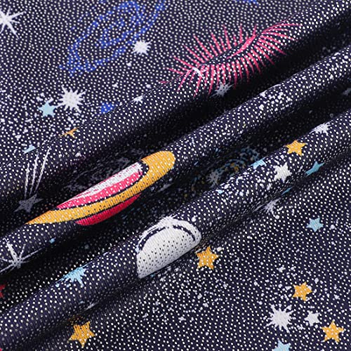 EQSJIU Girls Gymnastics Leotards with Shorts 5-6 Black Cosmos 5/6 Years Old Toddlers Planet Star Starry Galaxy Sparkly Sparkle Galaxy Outfits Dance Clothes