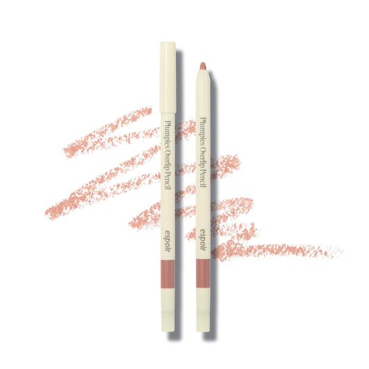 espoir Plumpies Lip Collection OverLip Pencil #Beige Volume │Pencil Type Color Lip Liner with Plumping Effects │ Sharpener Included for Define Lip Lines │ Voluminous Lip Makeup with MLBB Color