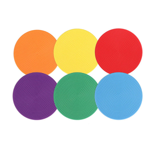 Emhumn 4inch & 9inch Poly Spot Markers for Agility Dot for Gym/PE Training, Dance, 6/12/24 Pcs Round Multiple Color & Size Rubber Non-Slip Spot Marker for Games, Floor Dots and Sport Activities