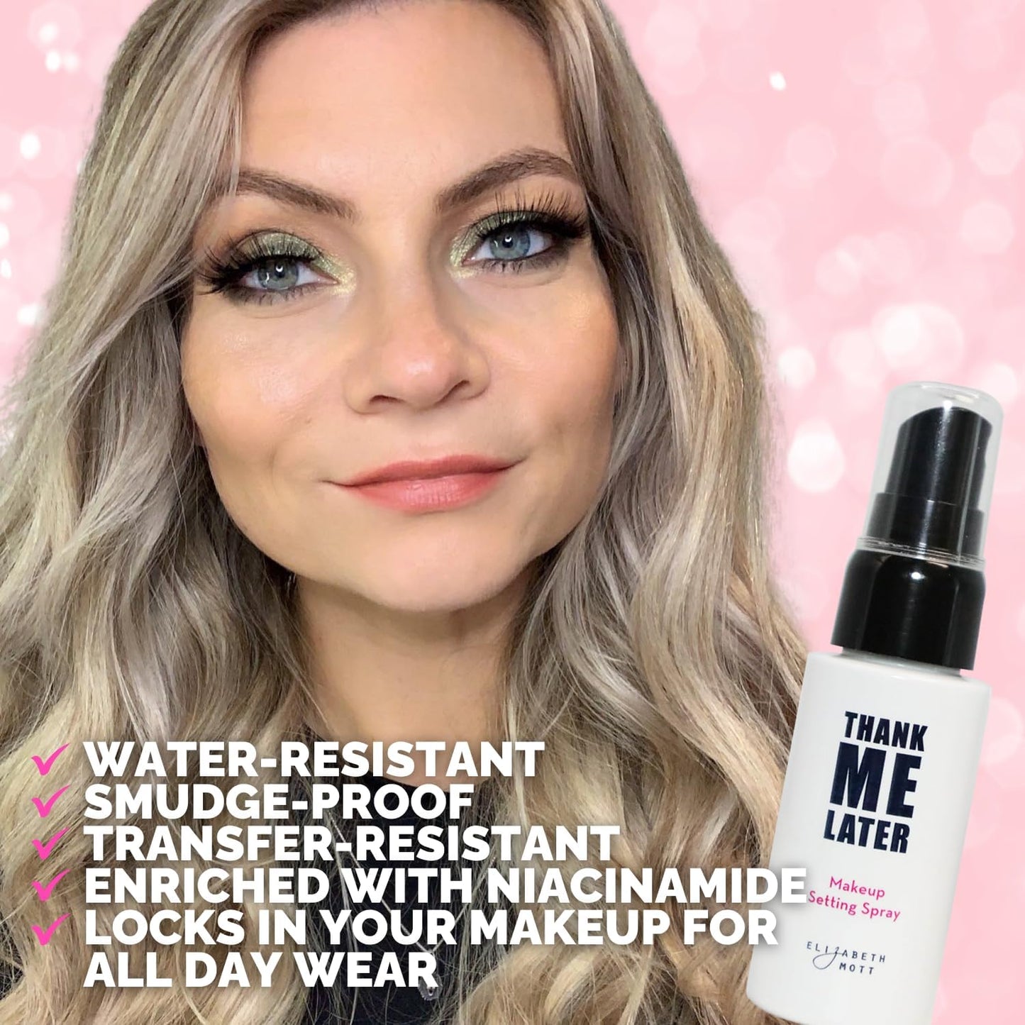 Elizabeth Mott Thank Me Later Primer & Setting Spray Duo – Oil-Control Face Primer for Smooth, Matte Finish & Hydrating Setting Spray with Niacinamide for Dewy, Long-Lasting Makeup – 30g + 95ml