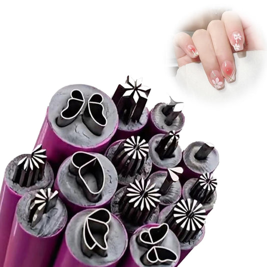 15 Pcs Nail Art Stamp Pen Set - Includes Nail Art Stamp Pens with Flower Designs