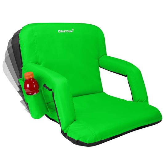 Driftsun Stadium Seats with Back Support, Deluxe Bleacher Chairs with Back Support and Cushion, Padded Stadium Seats, Waterproof Stadium Chair