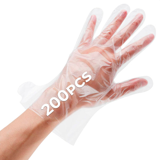200Pcs Paraffin Baths Disposable Gloves for Cleaning - Plastic Gloves for Hair Coloring Paraffin Wax for Hand and Feet Pedicure Supplies Professional - Plastic Gloves for Paraffin Wax Machine