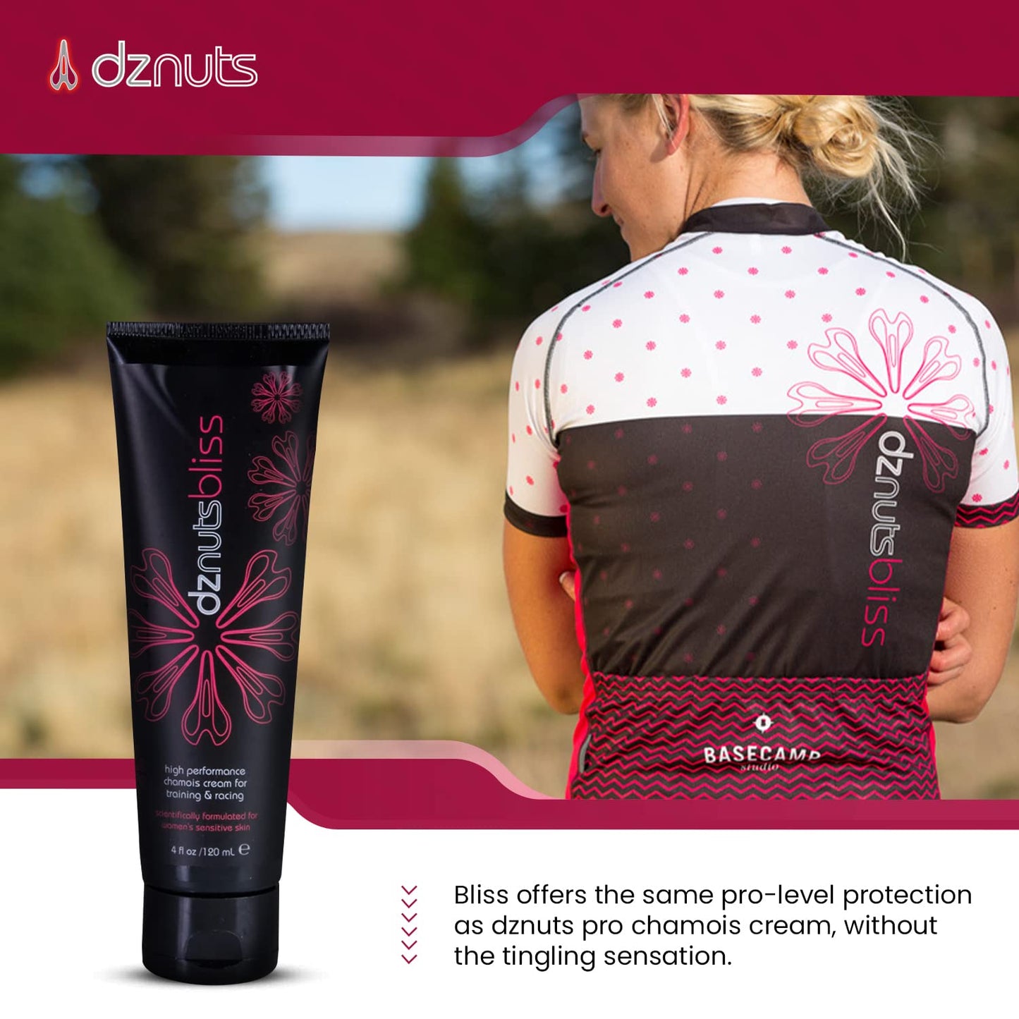 dznuts, Women’s Bliss Chamois Cream with InHeat Embrocation Cream for Cold Weather (Medium Heat)