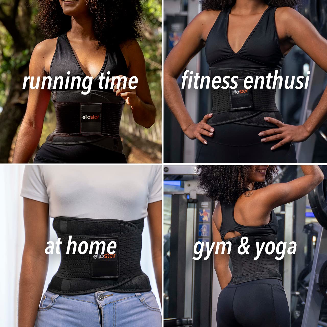ellostar Women's Waist Trainer: Sweat Band for Belly Fat, Tummy Control, Back Support, Workout Shapewear, Weight Loss Aid X-Large, Black