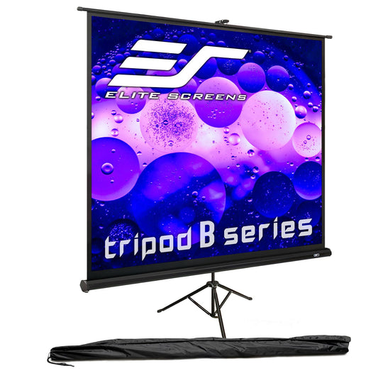 Elite Screens Tripod B, 113-INCH 1:1, Lightweight Pull Up Foldable Stand, Manual, Movie Home Theater Projector Screen, 4K / 8K Ultra HDR 3D Ready, 2-YEAR WARRANTY, T113SB