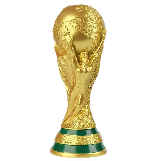2022 World Cup Trophy Replica, World Cup Replica, Premium Quality Resin Football Soccer Collectibles, Sports Fan Trophy, Gold Sports Award Decorations for Bedroom Office Desktop (A-8.3 Inches)
